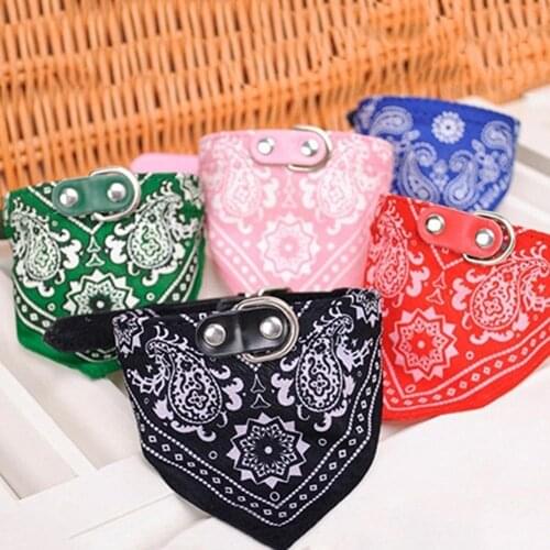 Fashion Dog Collar Small Adjustable Pet Dog Cat Bandana Scarf Collar Neckerchief Pet Ties Print Triangular Bandage For Puppies