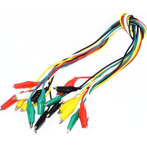 10Set B14 10pcs Alligator Clips Electrical DIY Test Leads Alligator Double-ended Crocodile Clips Roach Clip Test Jumper Wire