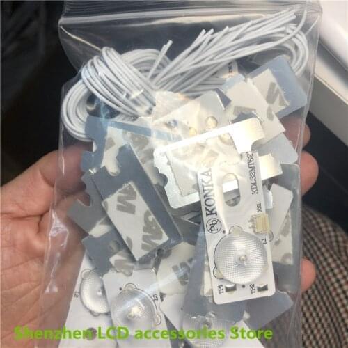 30PCS 100%NEW high quality 6V SMD Lamp Beads with Optical Lens Fliter for Konka 32-65 inch LED TV Repair KDL48JT618A KDL48SS618U