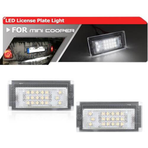 One Set Mini R50 R52 R53 Led Number License Plate Lights Lamp For Bmw Mini Cooper S 6000K Ultra Bright Canbus No Error 12V