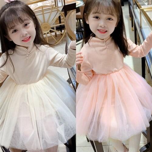 Girl Dress Kids Baby Gown 2021 Vintage Winter Autumn Toddler Princess Outwear School Uniform Dresses Children Clothing
