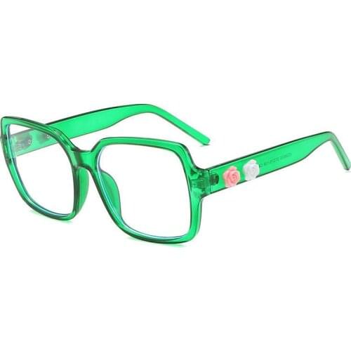 Transparent Eyeglasses Women Computer Blue Light Blocking Glasses Men Vintage Rectangle Fake Optical Black Spectacle