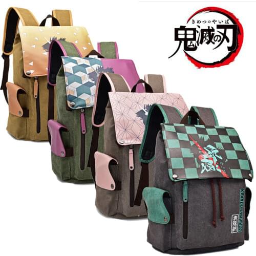 Anime Demon Slayer Kimetsu No Yaiba Backpack School Bag Kamado Nezuko School Season Cosplay Child Bag School Bags Prop