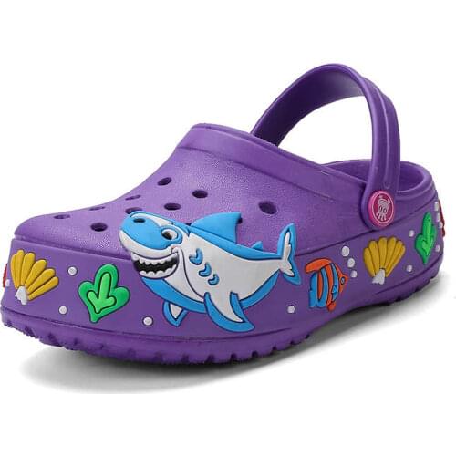 Summer Children Garden Shoes Kids Sandals Slippers Croc Cartoon Slides Sandals Clogs Boys Comfortable Toddler Pool Beach Slipper