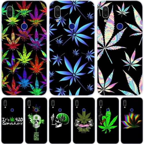 Weed Leaf grass huf Skull Silicone Case for Xiaomi Redmi K20 5X 6X Play A1 A2 8 Lite 7A 6A S2 Y2 Y3 Note 4X 5 6 7 Pro F1 Cover