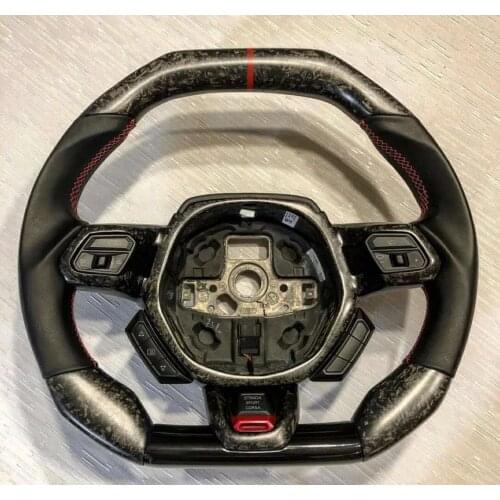 Racing Cuatomized Forged Carbon Fiber Steering Wheel Alcantara Leather Replacement For Lamborghini huracan 2014-2020