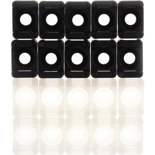100Pcs 4.6mm IMC Black and white Width Cable Tie Base Saddle Type Mount Wire Holder