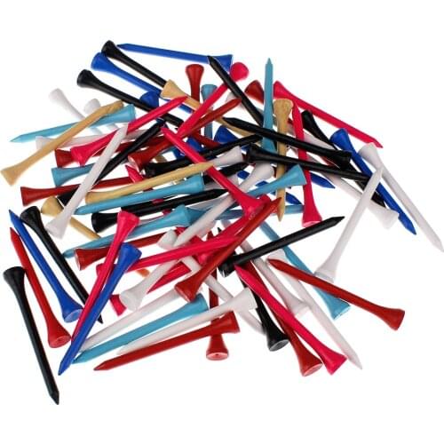 100 Pieces 70 MM Golf Tees Bamboo Wood Accessories