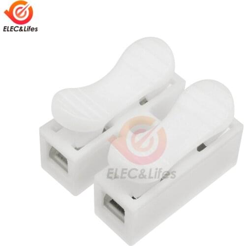 20Pcs/lot CH2 CH-2 Quick Connection Terminal 2 Pin wiring terminals post self-locking pressing terminal 20x17.5x13.5mm
