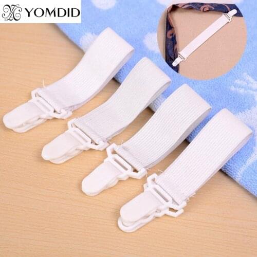 4PCS Nylon Buckle Elastic Band for Bed sheets Home Bedding Sheet Non Slip Buckle Fixer Super Practical Bedspread Buckle Clips