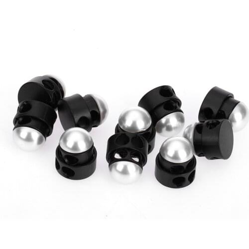 50Pcs Toggle Spring Loaded Elastic Drawstring Rope Cord Locks Clip Ends Roundness Lanyard Stopper Sliding Fastener Buttons