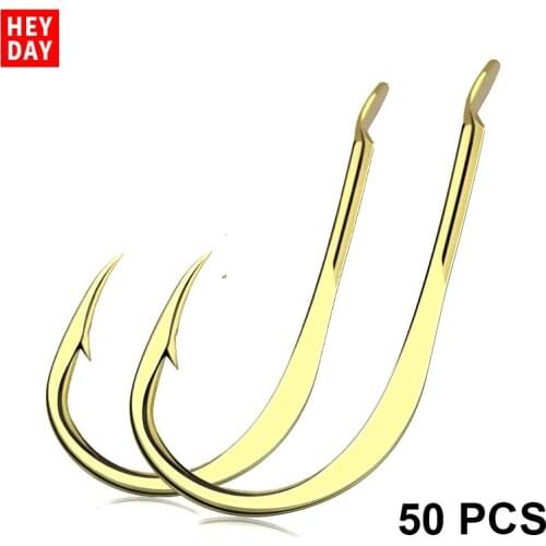 50Pcs Fishing Hook High Carbon Steel Barbed Hook 0.5# 0.8# 1# 2# 3# 4# 5# 6# 7# 8# 9# 10# Fishhook For Ocean Rock Fishing