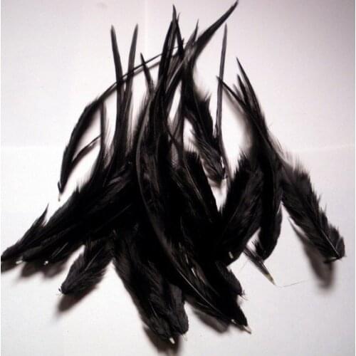 500pcs 3-6" rooster saddle hackles Dyed black fascinator wholesale free shipping display