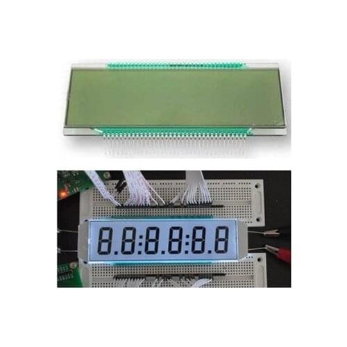 70PIN TN Positive 6-Digits Segment LCD Panel White Backlight 5V Tanker Display Screen