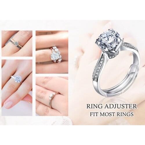 8 Sizes Silicone Invisible Clear Ring Size Adjuster Resizer Loose Rings Reducer Ring Sizer Fit Any Rings Jewelry Tools