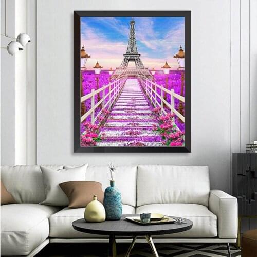 Brand new square round diamond diamond painting iron tower cross stitch 5D Diy diamond embroidery home decoration painting