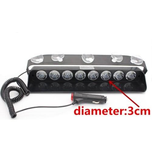 8 LED Car Strobe Flash Warning Police Light Flashing Firemen Fog Lamp 8LED High Power Red Blue Emergency Lights 12V