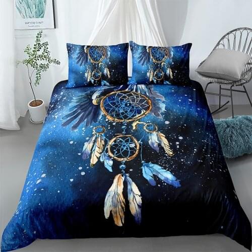 Bohemian Series 3D Dream Catcher Moon Bedding Set Home Decor Microfiber Material With Pillowcase Queen King Size Bed Sets