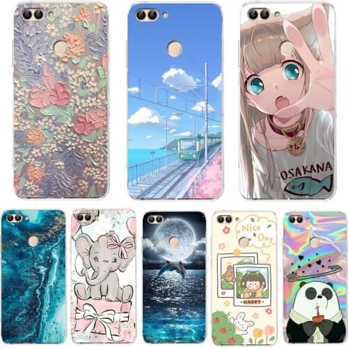 Case For Huawei Y9 2018 Case Huawei Y9 2018 Back Cover Soft TPU Silicone Case For Huawei Y9 Y 9 2018 full Protective Case