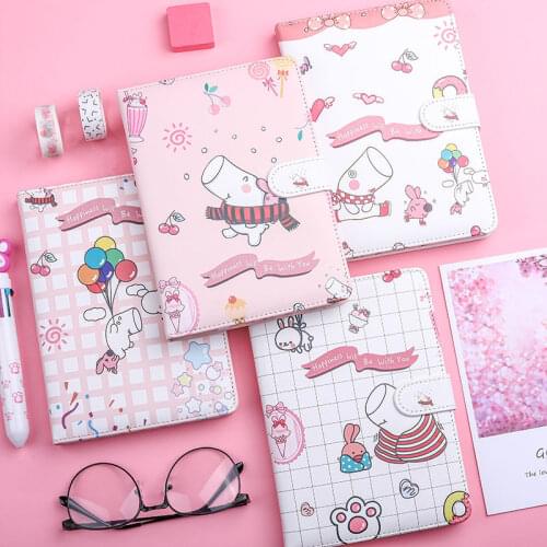 Cute PU Leather Schedule Book Diary Japanese Style Weekly Planner Notebook School Office Supplies Kawaii Stationery