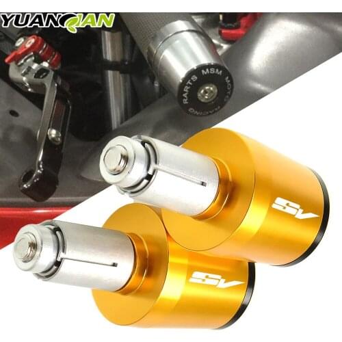 CNC 22MM Motorcycle Handlebar Grips Handle Bar Cap End Plugs For Suzuki SV650S SV 650S 1999-2009 Grips Slider Cap Plug Bar Ends