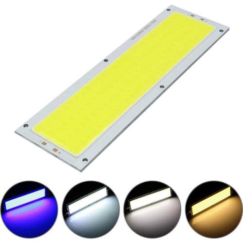 DC 12V 20W LED COB Light Strip Panel Lamp 1000LM Cool Warm White Blue 120mm x 36mm Floodlight Source Bulbs For DIY Work Light