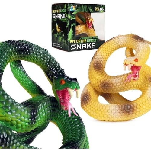 Emulational Wild Forest Snakes Action Figures Savage Cobra Animal Model PVC High Quality Figurines Tricky Kid Toy With Box Gifts