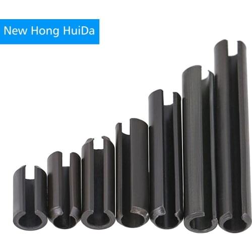 Elastic Cylindrical Cotter Pin Positioning Spring Tension Roll Dowel Pin Black Carbon Steel M1.5 M2 M2.5 M3 M4 M5 M6 M8 M10