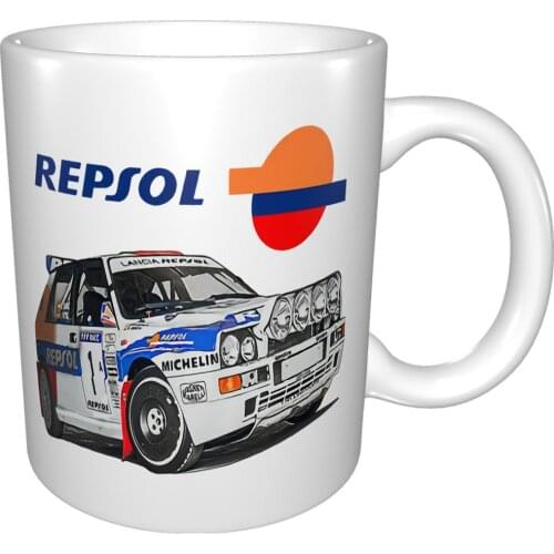 Lancia Repsol Rally Wrc Carlos Sainz White Or Gray Soft Delta Integrale Racing Mug Coffee Cup Coffee Mug Mug