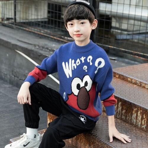 Fashion Spring Autumn Tops Boys Sweater Jacket Coat Kids Knitting Overcoat Outwear Teenager Children Clothes High Quality