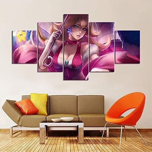 5 Piece Wall Art Canvas Game Figure Modular Pictures Girls Posters And Prints Modern Living Home Bedroom Decoration Paintings