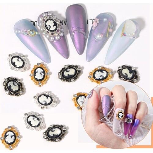 New European Classical Style Metal Nail Art Decoration Baroque Palace Style Alloy Nail Ornament Luxury Charm 3D Manicures Tools