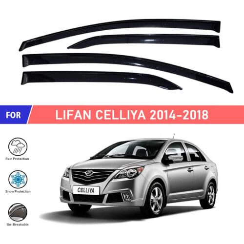 Window deflector for Lifan Celliya 2014- car window deflector wind guard vent sun rain visor cover car styling decoration