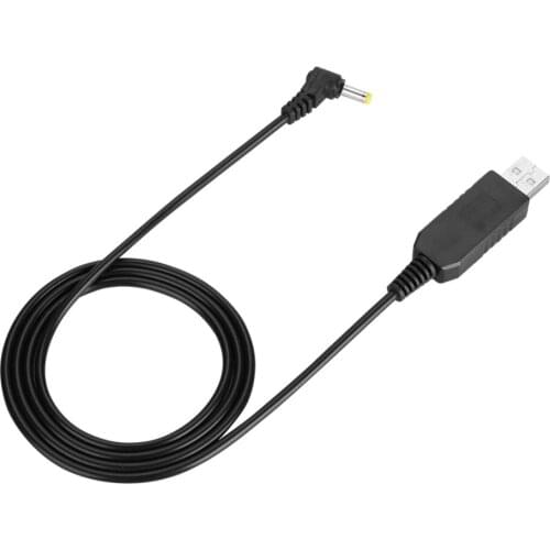 SOONHUA Portable 1M 2.5mm Jack Black USB Charger Cable Transformer Cable Cord For BaoFeng Walkie Talkie BF-UV5R 3800mAh Battery