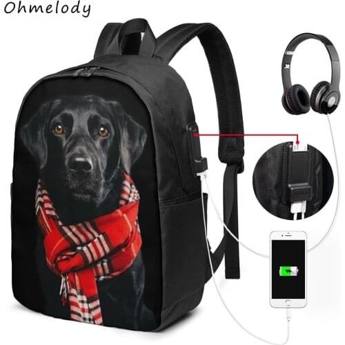 3D Dog Animal Prints Mens Casual Backpacks School Backpacks for Midlle School College School Bookbag 17in Laptop Backpack