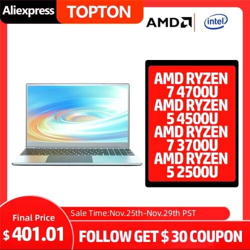 Slim Pc 15.6 Inch Notebook AMD Ryzen 7 3700U 5 3500U 4 Cores 8 Threads Game Laptops Fingerprint Unlock Backlit Keyboard Win 10