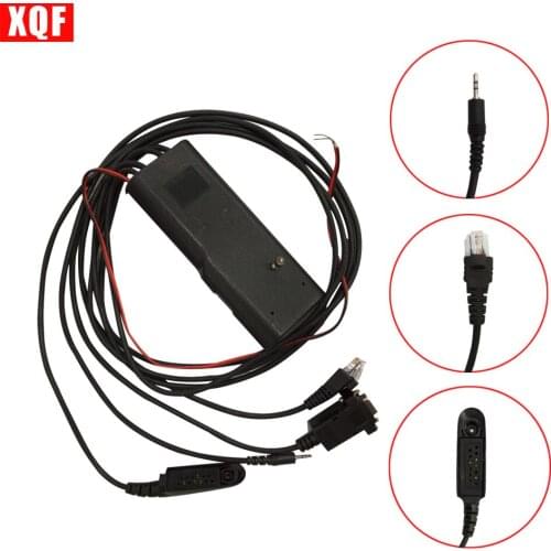XQF 10PCS 4in1 Programming Cable for Motorola Radios GP88S GP328 GP300 GM300 GP88S Two Way Radio