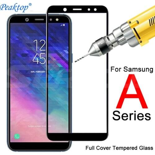 9D Protective Glass on For Samsung Galaxy A3 A5 A7 2016 2017 Glass Cover A6 A8 Plus A9 2018 Tempered Screen Protector Glass Film