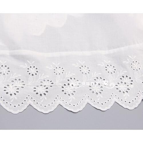 Mori Girl Cottage Style Fairy Hollow Lace Embroidery Cotton Skirt Inner Petticoat Thin Pleated Lolita Skirts Women Faldas Para