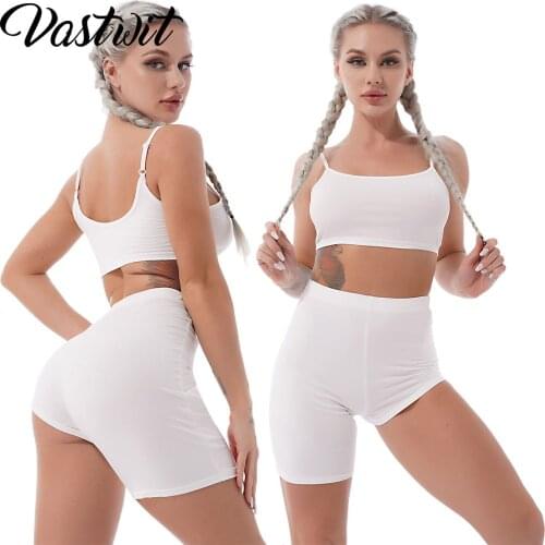 Women Two-piece Set Casual Outfit Summer Asymmetric Crop Top Shorts Suits Club Clothing