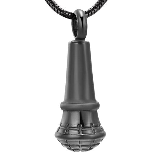 Microphone Urn Necklace for Human Pet Ashes Stainless Steel Ashes Memorial Jewelry Ashes Pendant Necklace