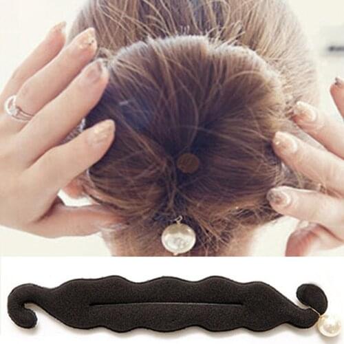 1PC New Elegant Pearl Hair Dish Maker Sweet French Twist Magic DIY Hair Tool for Women Girls