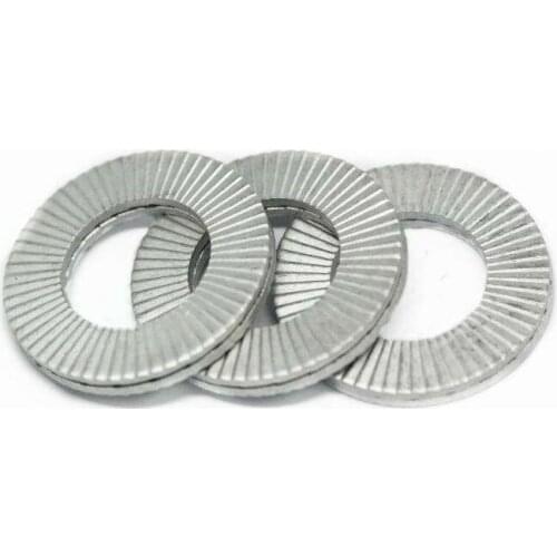 10 Pairs Nordlock Washers Two-fold Dual Stacked Self Locking Washer Dacromet DIN25201