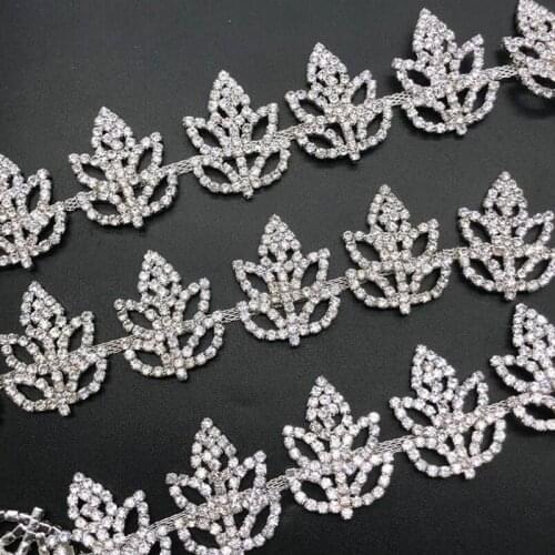 10Yards Rhinestone Trim For Crafts Clothes Bridal Belt Wedding Sash Exquisite Wedding Embellishments Christmas Decorations