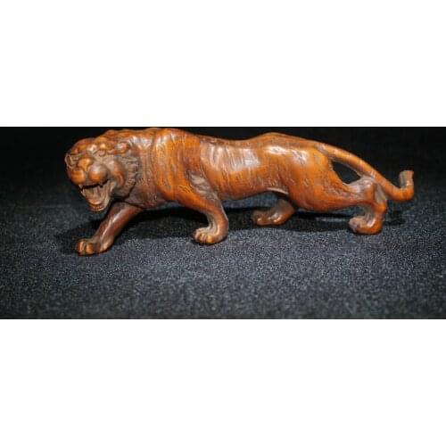 12" Chinese Seikos Bronze Chinese Zodiac Tiger Statue tiger Siberian tiger Town House King of the forest