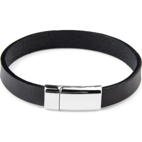 Chanfar Red And Brown Genuine Leather Bracelet With Magnetic Clasp Leather Wrap Bracelet For Women Men Jewelry