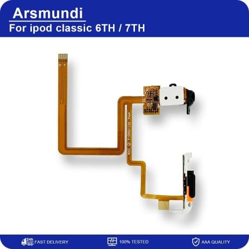 For ipod classic and video 5th 6th headphone audio jack Hold Switch Flex Ribbon Cable free wholesale ipod classic jack