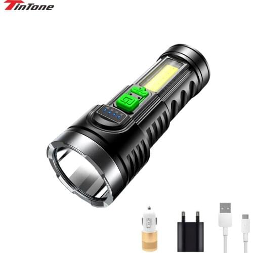 20000LM LED Flashlight Powerful Torch Highlight COB Miner USB Rechargeable Battery Built-in Camping Fishing Waterproof Lantern