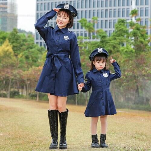 Police Cop Dress Costumes Cosplay For Girls Woman Halloween Ball Costume Fancy Dress