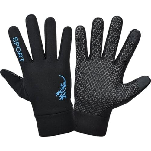 Gloves Men Autumn Winter Touch Screen Velvet Male Warm Anti-Skid Running Windproof Waterproof Sports Cycling Climb Skiing Gloves